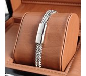 Golden Chain Bracelet for Men and Women, Stainless Steel Curb Cuban Link Bangle Hip Hop Trendy Wrist Jewelry Gift New 2023