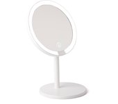 Espejo de Maquillaje LED Portátil con Base Estable | 3 Velocidades, Ángulo Ajustable, Reflejo Perfecto y Alimentación por USB/Batería de Litio | Ideal para Viajes, Hogar y Uso Diario