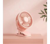 GAIATOP-ventilador de Clip portátil, Mini ventilador de escritorio recargable silencioso de 3 velocidades, rotación de 360 °, ventilador de refrigeración Personal adecuado para cochecitos