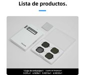 TELESIN ND8 ND16 ND32 ND64 CPL Lens Filter Set Aluminium Alloy Frame for GoPro Hero 13 Action Camera ND CPL Lens Filter