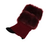 1 Pair Women Winter Autumn Leg Warmers Lady Crochet Knit Fur Trim Leg Boat Socks Thick Women Cuffs Toppers Boot Socks New