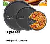 3pcs/1pc 6/8/10 Inch Pizza Pot, Non Stick Pizza Tray, Oven, Dishwasher, Safe Home Restaurant, Kitchen Baking Tools