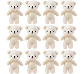 12 piezas de mini osos de peluche pequeños, oso de peluche flocado, mini oso de juguete, oso pequeño de peluche, mini oso de peluche, mini oso de peluche, oso pequeño suave