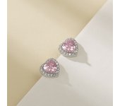 Trendy Love Heart Rainbow Crystal Tiny Stud Earrings For Women Gold Silver Color Multicolor Birthstone Jewelry Mother's Day Gift