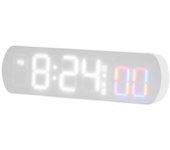 Reloj Despertador Digital LED de Mesa Rectangular con Hora y Temperatura