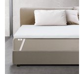 The White Stone Topper Viscoelastic Memory Foam H5 | Corrector de colchón | Topper colchon con Funda extraible | Supercolchon Antibacterian y antimicótico