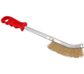 SANCO STORE - WOLFPACK LINEA PROFESIONAL Cepillo Manual Acero Latonado Mango Rojo 34 cm.