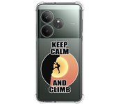 Tumundosmartphone Funda Silicona Antigolpes para Realme GT 6 / GT 6T 5G diseño Hombre Escalada Dibujos