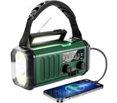Solar Power Emergency Hand Crank Radio AM FM Weather Radio, SOS, 3 Modes ,Reading Lamp