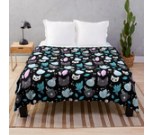 Black Cat Soft Throw Blanket Microplush Warm Blankets Lightweight Tufted Fuzzy Flannel Fleece Throws Blanket for Bed Sofa Couch