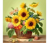 Momoart New 2023 Diamond Mosaic Sunflower Picture Rhinestones 5D DIY Painting Vase Embroidery Flower Decor for Home