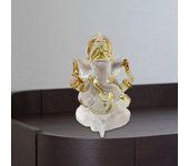 Ganesha Sitting Buddha Statue Sculpture Decorative Tabletop Decoration 3.5inch Tall for Housewarming Gift Fine Workmanship