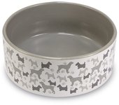 Comedero o bebedero cerámica estampado Perro - 15 cm