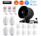 Fuers WIFI Wireless Loud 120dB Alarm Tuya WIFI Detector Door Sensor Siren Speaker Security System Smart Home Alexa Compatible