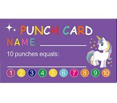 Paquete de 50 tarjetas de recompensa de fidelidad de 5 x 9 cm, ideal para estudiantes y profesores de aulas de negocios.