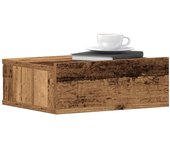 vidaXL Mesita de noche flotante madera vieja 40x32x15 cm