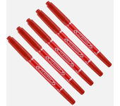 5/10PCs Permanent Marker Black/Blue/Red Oil Marker Pen Twin Tip Fine Nid Marker Ink Stationery Items School & Office Supplies