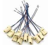 10 piezas G9 Portalámparas de Cerámica, portalámparas de Cerámica para lámparas halógenas, portalámparas G9 de 250 V, portalámparas de Cerámica con casquillo G9