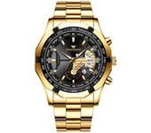 Luxury Men's Watches Stainless Steel Band Fashion Waterproof Quartz Watch For Man Calendar Male Clock Reloj Hombre FNGEEN S001