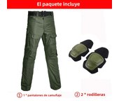 Outdoor Men Combat Pants +Knee Pads Tactical Pant Hiking Camo Pants Working Hunting Clothes Wear Resistant Multi-pocket