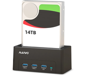 MAIWO Hard Drive Docking Station USB 3.0 To SATA HDD Docking Station for 2.5/3.5 Inch SATA HDD Enclosure With USB3.0 Hub Charge