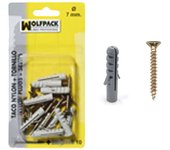 SANCO STORE - WOLFPACK LINEA PROFESIONAL Taco Nylon+Tirafondo   4 mm. (25 Piezas)