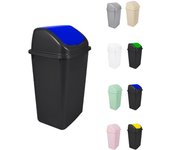 JARDIN202 - Cubo de Basura con Tapadera Basculante - 30/50 Litros - Ideal para Hogar y Oficina