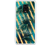 Funda compatible con Xiaomi Redmi Note 9S - Note 9 Pro - Hojas palmera rayas diagonales