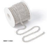 4-6 mm AB Water Diamond Claw Chain Copper Claw&Glass Diamond Gold and Silver Bottom Claw Diamond Chain Mobile Phone Stick Diamon