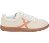 MUNICH | Zapatilla Munich Rumba 01 para Moda Joven – Deportiva en Color Beige con Detalles en Naranja – Sneaker con Cordones – Estilo Casual – Versátiles – Combinables – Cómodas – Modelo 4078006