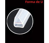 U Shape Glass Door Sealing Strip 2M 6/8/10/12mm Seal Strip Screen Bathroom Shower Water Silicone Door Bottom Anti Friction Strip