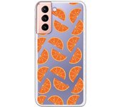 Funda compatible con Samsung Galaxy S21 - S30 (4G/5G) - Patron naranjas