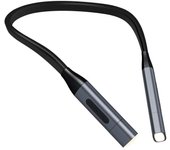 Luz de lectura, luz de ojos recargable por USB, luz de noche, luz de abrazo, 3 modos de brillo, luz de libro flexible de 360°, iluminación para la cama (gris)