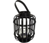 WANDERLUST DECO Farol portavelas de bambú negro d17x25h cm