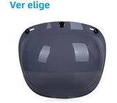 Authentic Bubble Mirror Motorcycle Helmet Three Button Type Retro Style Helmet Lenses Bubble Shield Visors Helmet Accessories