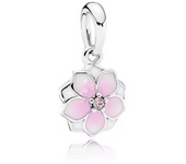 NEW Europeans Pink Original Charms Love Potion Murano Glass Heart Dangle Bead Fit 925 Sterling Silver Bracelet DIY Women Jewelry