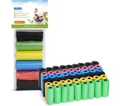 Nobleza - Bolsas Caca Perro, 1080 Unidades Bolsas Excrementos Perros, Extra Grueso, Fuerte y a Prueba. 6 Rollos por Pack, 72 Rollos , 5 Colores