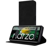 Funda Polipiel con tarjetero para Realme Narzo 50 5G color Negra