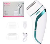 Original VGR 3-In-1 Ladies Epilator, Electric Shaver, Leg Body Hair Removal, Wet Dry Lady's Bikini Trimmer, Facial Epilator
