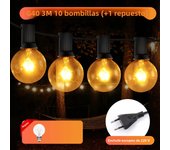 Outdoor Lights G40  Party Christmas String Lights Wedding Wreath Garden Street Courtyard Festival Lights Fairy Retro Light
