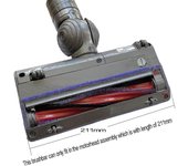 Dyson V6/DC59/dc62/sv03 Aspirador Reemplazo Rollo (185mm) + Filtro Hepa