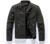 Winter Leather Jacket Men Fleece Warm Causal Motorcycle Embroidery PU Coats Multi-pocket Vintage Outwear Male Autumn Windbreaker