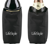 lifestyle,ENFRIADOR VINO-CAVA,*Sistema ajustable para botellas de Ø 7 a Ø 9 cm.