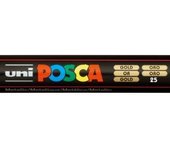 Posca pc-5m marcador de pintura - punta de poliester 1.8-2.5mm - tinta base al agua - resistente a la luz - color oro (6 uds)