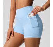 Pantalones de Yoga de Pure Color with Curve de Mermaid, Pantones de Tres Puntos with Bolsillo, Pantones Cortos de Yoga ajustados transpirables de beltada Haute para el Ambiente