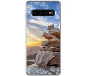 Tumundosmartphone FUNDA de GEL TPU para Samsung Galaxy S10 Plus diseño Sunset Dibujos