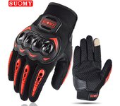 SUOMY New Orange Motorcycle Gloves Summer Men Women Full Finger Touch Screen Motocross Guantes Motorbike Bicycle Cycling Gloves