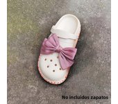 1 Pc Bow Shoe Clip Shoes Hole Shaped Slippers Shoe Buckle Women Shoe Decoration Decorative Clips Silk Bow Charm Buckle