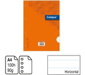 RECAMBIO CAMPUS ORIGINAL TAMAÑO A4 recambio de cuaderno de hojas sueltas 100 Hojas con 4 Taladros. 90 G. Cuadricula 3 Mm/Cuadricula 4 Mm/Doble Raya 2,5 Mm/Horizontal/Liso a elegir