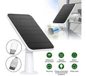 Paneles Solares 4W para Eufy Eufycam 2/2 Pro/2C/2C Pro/E Wall Mount with 9.8ft Power White 1PC